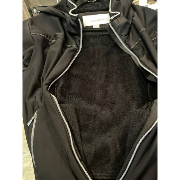 Weatherproof Women XL Black Fleece‎ Lined Hooded Jacket Full Zip Front - Picture 3 of 8